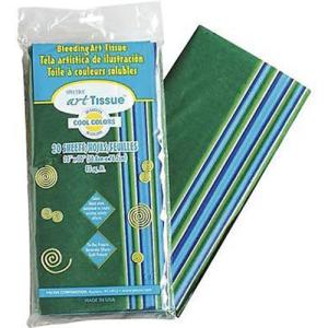 Spectra Bleeding Tissue Paper 20" x 30" - (20 Sheets) 10 Cool Colors  58520