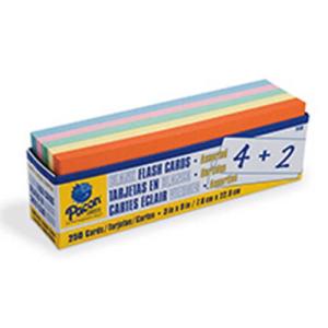 Pacon Blank Flash Cards 3" x 9" - (250 Pack) Assorted Colors