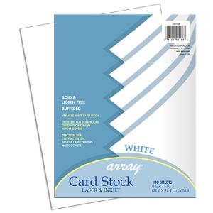 Pacon Array Card Stock 8.5x11 - (100 Sheets) White