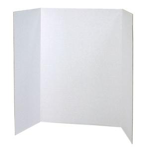 Pacon Tri-Fold Project Display Board 36" x 48" - White