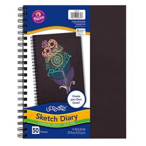 Create Your Own Sketch Diary 11"x8 1/2" Black - 50 sheets