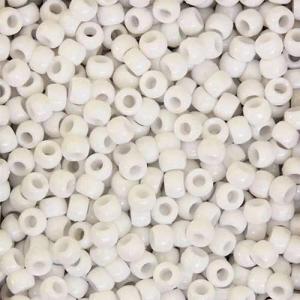 Pony Beads 6mmx9mm- White (1000ct)