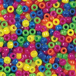 Pony Beads 6mmx9mm- Neon (1000ct)
