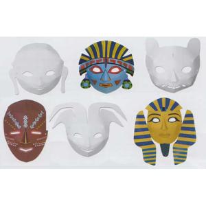 Creativity Street Dimensional Paper Maks - (24 Pack) 6 Multi-Cultural Designs