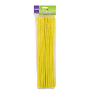 Creativity Street Jumbo Chenille Stems 12?  (100 Pack) Yellow pipe cleaners