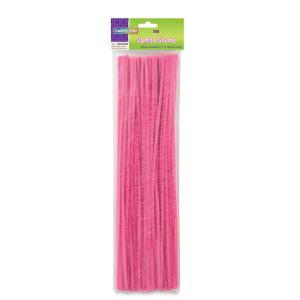 Creativity Street Jumbo Chenille Stems 12" - (100 Pack) Pink pipe cleaners
