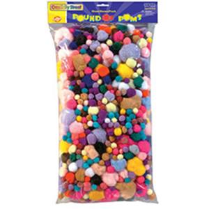 Creativity Street Pound of Pom Poms Jumbo Pack - (1lb) Assorted Colors & Sizes