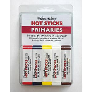 Enkaustikos Hot Sticks Encaustic Wax Paint Set - (5 Pack) Primaries