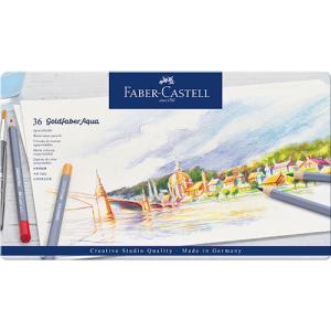 Faber Castell Creative Studio Goldfaber Aqua Watercolor Pencil Metal Tin- 36ct