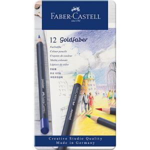Faber Castell Creative Studio Goldfaber Color Pencil Metal Tin- 12ct