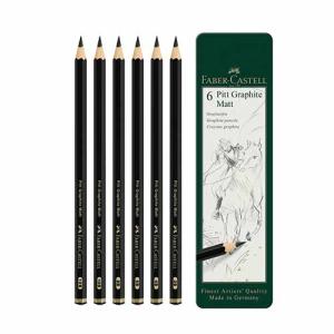 Pitt Graphite Matte Pencil Tin- 6ct