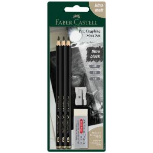 Faber Castell Pitt Graphite Matt Pencil Set (HB, 2B, 4B)   115296
