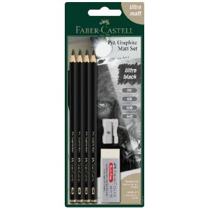 Faber Castell Pitt Graphite Matt Pencil Set (2B, 6B, 10B,14B)  115298
