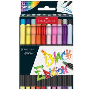 Faber Castell Black Edition Felt Tip Brush Pen 20ct  116452