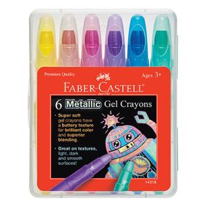 Faber Castell Metallic Gel Crayons- 6ct