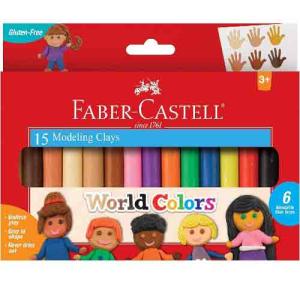 Faber Castell Modeling Clay 15ct World Colors