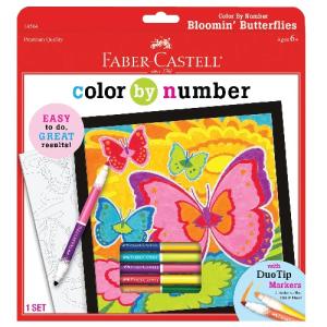 Faber-Castell Color by Numbers Blooming Butterflies Art Set