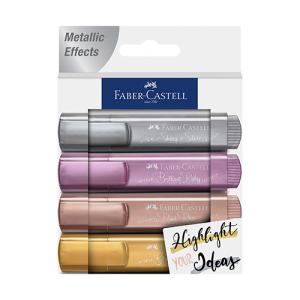 Faber-Castell Textliner Metallic Highlighters- 4ct