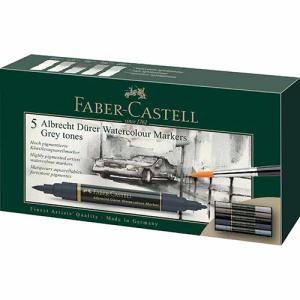 Faber Castell Albrecht Durer Artist Watercolor Markers Wallet- Grey Tone (5ct)