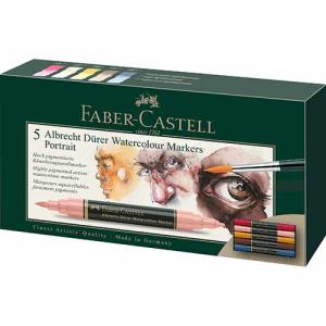 Faber Castell Albrecht Durer Artist Watercolor Markers Wallet- Portrait (5ct)