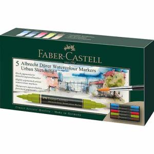 Faber Castell Albrecht Durer Artist Watercolor Markers Wallet- Urban Sketching (5ct)