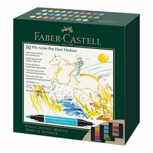 Faber Castell Pitt Artist Pen Dual Markers Set- Cardboard Wallet (30ct)