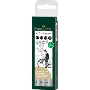 Faber-Castell Ecco Pigment Techincal Pens- 4ct Black   166004