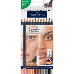 Faber Castell Goldfaber Colored Pencil - 12ct Skin Tone Colors