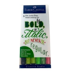 Faber Castell Creative Studio Pitt Artist Hand Lettering II- 6ct
