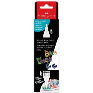 Faber-Castell Black Edition Shake & Paint Markers- White