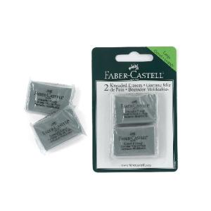 Faber Castell Grey Kneaded Eraser, Large 2 Pack