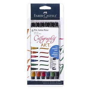 Faber Castell Creative Studio Pitt Artist Pens Calligraphy Art- 6ct (Assorted colors)