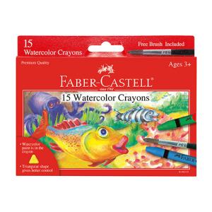 Faber Castell Watercolor Crayons W/ Brush- 15ct