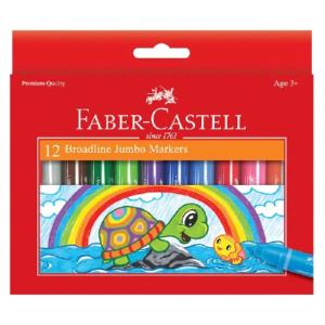 Faber Castell Jumbo Broad Line Markers - (12 Pack) Assorted Colors
