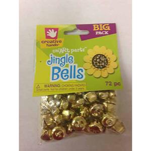 Gold Jingle Bells Assorted Sizes (72 count)