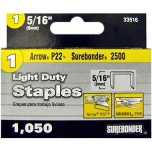 Surebonder #1 Light Duty Staples 5/16" - (1050 Count)