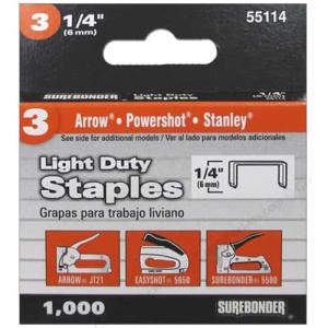 Surebonder #3 Light Duty Staples 1/4" - (1000 Count)