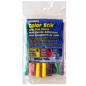 Surebonder Mini Glue Sticks - (12 Pack) Color Stik