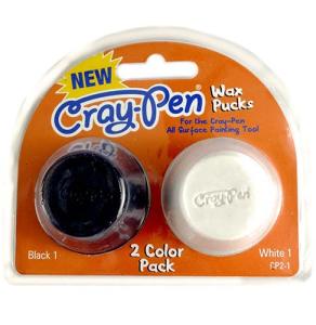 FPC Cray-Pen Wax Pucks - (2 Pack) Black and White