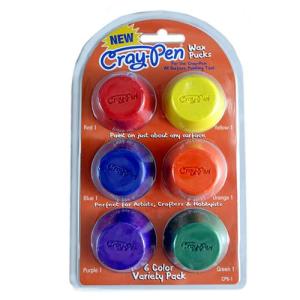 FPC Cray-Pen Wax Pucks  (6 Pack) Basic Colors
