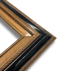 Econo Frame Tuscan Black Gold with Wood Liner - 12" x 16"