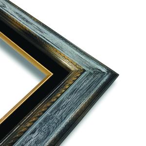 Econo Frame Tuscan Stained Walnut Grey with Black Velvet Liner - 14" x 18"