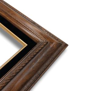 Econo Frame Tuscan Walnut Stain with Black Velvet Liner - 14" x 18"