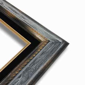 Econo Frame Tuscan Stained Walnut Grey with Black Velvet Liner - 18" x 24"