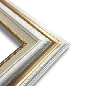 Econo Frame White Gold with Linen Liner - 18" x 36"