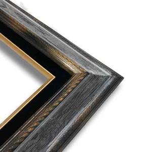 Closeout Econo Frame Stained Walnut Grey with Black Liner - 4"x5"