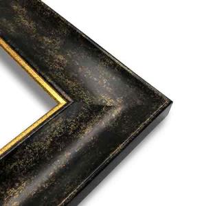 Series 144-90-Dark Antique Frame with Gold Lip   12" x 16"