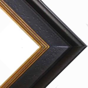 Series 20A - Rich Black Plein Air Frame with Gold Lip - 12" x 16"