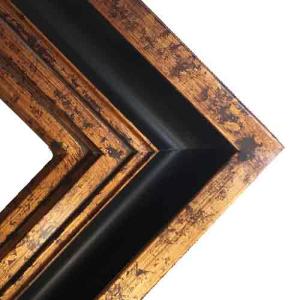 Series 64 Gold Black Panel 5 1/2" wide Frame - 16" x 20"