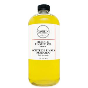 Gamblin Drying Oil - (33.8oz/1 Liter) Refined Linseed Oil